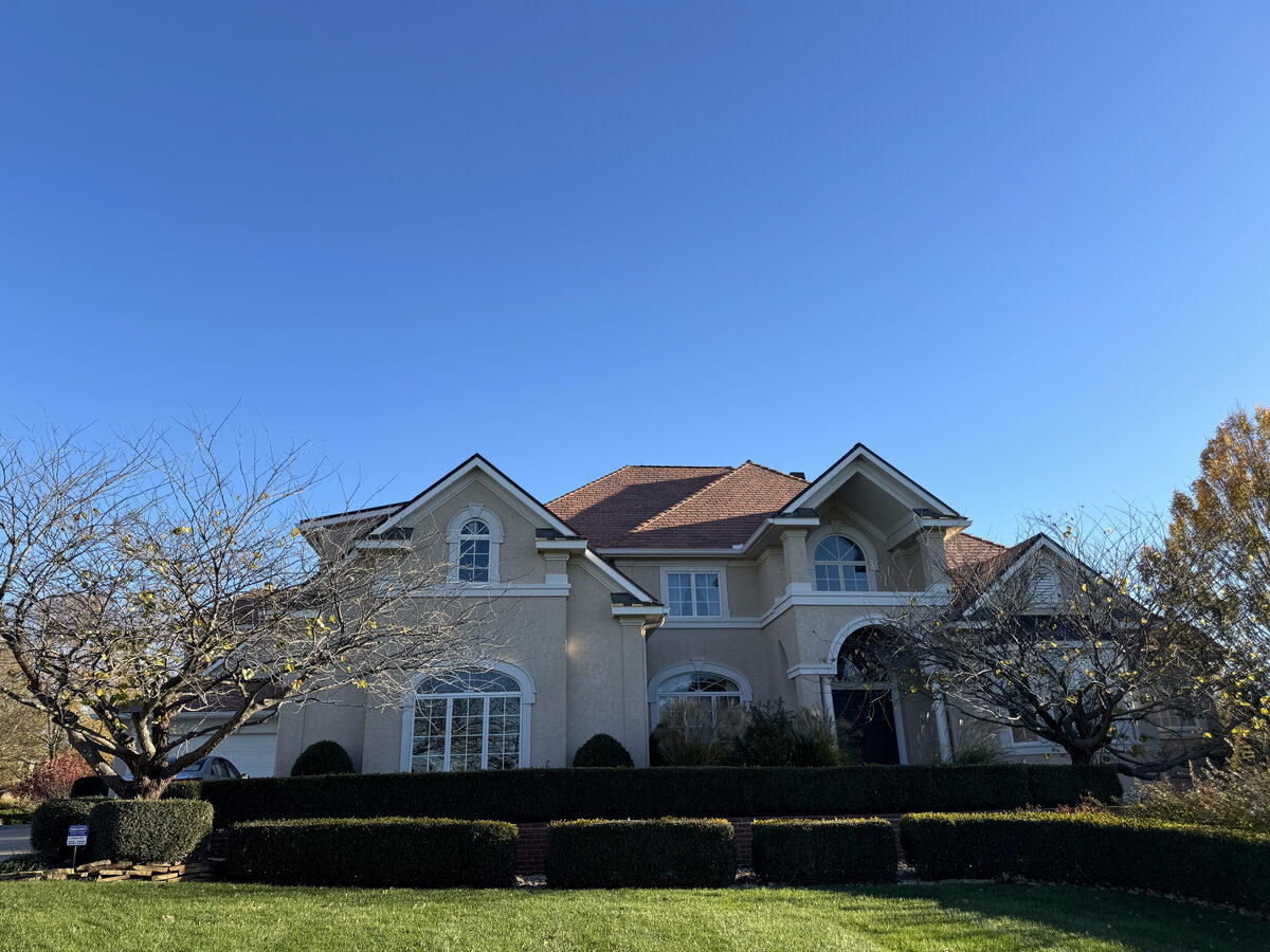 Large estate home polymer slate roof