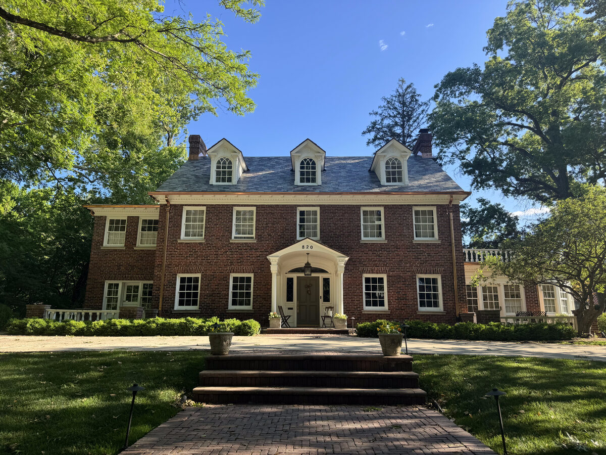 Natural slate roof on historic colonial home
