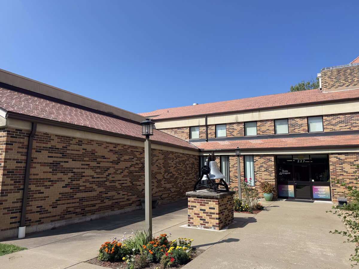 Commercial building tile roof